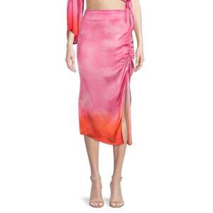 Area Stars Zoey Side Slit Satin Skirt Sz Small